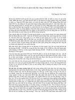 Vấn đề đô thị hóa và phát triển bền vững ở TP. HCM