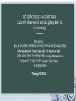 đại số 11 bài 3 đường thẳng và mặt phẳng song song _C.T.H Điệp