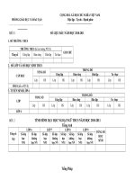 HƯỚNG DẪN BÁO CÁO SỐ LIỆU ĐẦU NĂM HỌC 2010-2011