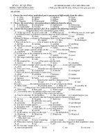 ĐỀ THI THỬ TIẾNG ANH THPT HỒNG LĨNH