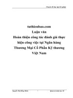 Hòa thiện công tác đánh thực hiện công việc tại Ngân hàng Thương Mai Cổ Phần Kỹ Thương Việt Nam
