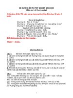 hệ thống câu hỏi sinh học