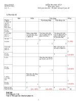 đề thi toán 6 học kỳ 2 có ma trận và đáp án theo chuẩn mới