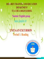 Slide tiếng anh 10 unit 6 an excursion _reading _Tua Chua high school