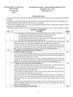 Đáp án Ngữ Văn 12 Đề lẻ (Thi giữa kỳ)