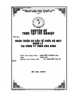 Hoàn thiện cơ cấu tổ chức bộ máy quản lý tại Công ty TNHH Hòa Bình.