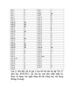 gợi ý đáp án phần ôn tập Tin 12 HK2