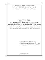 Một số biên pháp xây dựng đội ngũ giáo viên THCS