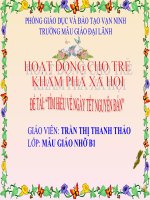 Cùng bé TÌM HiỂU VỀ NGÀY TẾT NGUYÊN ĐÁN