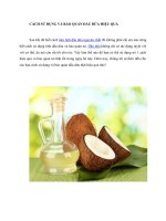 Cách sử dụng và bảo quản dầu dừa hiệu quả