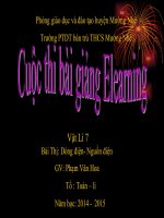 Slide vật lý lớp 7 bài dòng điện, nguồn điện _P.T Hoa