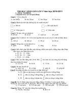 Đề Olimpic lớp 5 Năm học 2010-2011 Đề 4