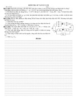 Đề kiểm tra 45''.HK1 Vật lí 11CB