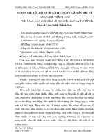 NGHIÊN CỨU TỔ CHỨC QUẢN LÝ TẠI CÔNG TY CỔ PHẦN MÁY VÀ CÔNG NGHỆ THÀNH NAM