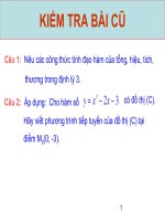 Đạo hàm cua hàm số lượng giác