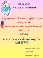 Slide vật lý lớp 10 bài 31 phương trình trạng thái của khí lí tưởng _Đ.T Ánh