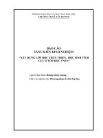 skkn XÂY DỰNG LỚP HỌC THÂN THIỆN, HỌC SINH TÍCH CỰC LỚP HỌC VNEN