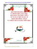 ĐỔI MỚI PHƯƠNG PHÁP  VÀ HÌNH THỨC DẠY HỌC   BÀI SOẠN ÂM NHẠC LỚP 2  TỪ TUẦN 17 ĐẾN TUẦN  19  THEO MÔ HÌNH  VINEN  VÀ THEO CHUẨN KTKN MÔN HỌC.