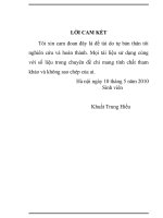 luận văn marketing Giải pháp tăng cường ứng dụng marketing mix vào hoạt động tiêu thụ sản phẩm tại công ty TNHH công nghiệp Vạn Bảo