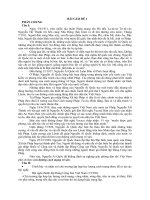 Đáp án đề thi thử ĐH năm 2011 môn Sử