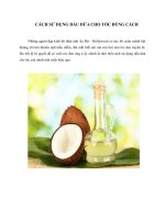 Cách sử dụng dầu dừa cho tóc đúng cách