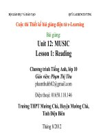 Slide english 10 unit 12 music _reading _Gv P.T Thu