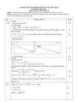 Đáp án Toán 12  Đề lẻ(Thi giữa kỳ II 2010-2011)