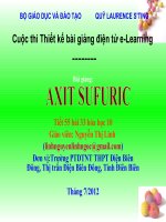 Slide hóa 10 bài 33 axit sunfuric _Gv N.T Linh
