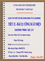 Slide vật lý lớp 9 bài 12 công suất điện _N.V Trà ft P.T Chung