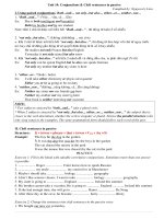 EXERCISE CỌNUNCTIONS & CLEFT SENTENCES IN PASIVEE