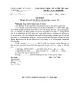 TỜ TRÌNH (Mẫu gợi ý)