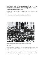 PHƯƠNG PHÁP SỬ DỤNG TRANH ẢNH VÀ LƯỢC ĐỒ TRONG SÁCH GIÁO KHOA LỊCH 9 Bai 23