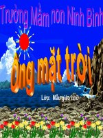 Giáo án Thơ ông mặt trời cho bé mầm non
