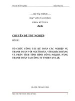 Tổ chức kế toán các nghiệp vụ thanh toán với người bán, với khách hàng và phân tích tình hình công nợ, khả năng thanh toán tại công ty TNHH VẠN LỢI