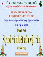 Slide vật lý lớp 11 bài 36 sự nở vì nhiệt của vật rắn _N.V Trung ft N.V Thìn