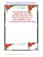 ĐỔI MỚI PHƯƠNG PHÁP  VÀ HÌNH THỨC DẠY HỌC    BÀI SOẠN ÂM NHẠC LỚP 4  TỪ TUẦN 16 ĐẾN TUẦN  19  THEO MÔ HÌNH  VINEN  VÀ THEO CHUẨN KTKN MÔN HỌC.