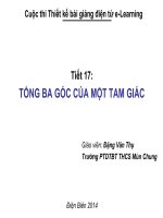 Hình học 7 tổng ba góc của một tam giác _Đ.V Thụ.PPT
