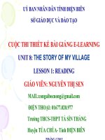 Slide english 10 unit 8 the story of my village _reading _Gv N.T Sen