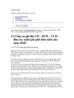 Các phần mềm miễn phí tạo đĩa CD-VCD-DVD và cách làm