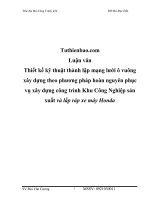 Thiết kế kỹ thuật thành lập mạng lưới ô vuông xây dựng theo phương pháp hoàn nguyên phục vụ xây dựng công trình