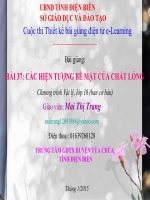 Slide vật lý lớp 10 bài 37 các hiện tượng bề mặt của chất lỏng _M.T Trang