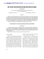 báo cáo khoa học Một số thuật toán phân cụm dữ liệu định danh trong Data mining