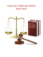 10 mẫu biên bản thông dụng