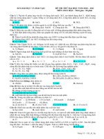 Thi thử đại học hay - có đáp án