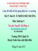Slide sinh 9 bài 45 ô nhiễm mỗi trường _GV N.T.H A