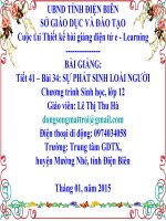 Slide sinh 12 bài 34 sự phát sinh loài người _L.T.t Hà