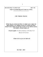 Tình trạng dinh dưỡng và hiệu quả của một số biện pháp can thiệp giảm suy dinh dưỡng thấp còi ở trẻ em dưới 5 tuổi vùng đồng bằng ven biển tỉnh Nghệ An