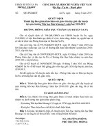 Quyết định BGK cụm trường Bản Khoang I