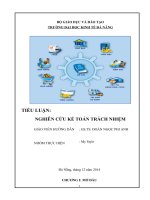 Nghiên cứu kế toán trách nhiệm