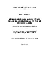 Xây dựng chỉ số nghèo đa chiều Việt Nam và đánh giá ảnh hưởng của các yếu tố vĩ mô đến nghèo đa chiều